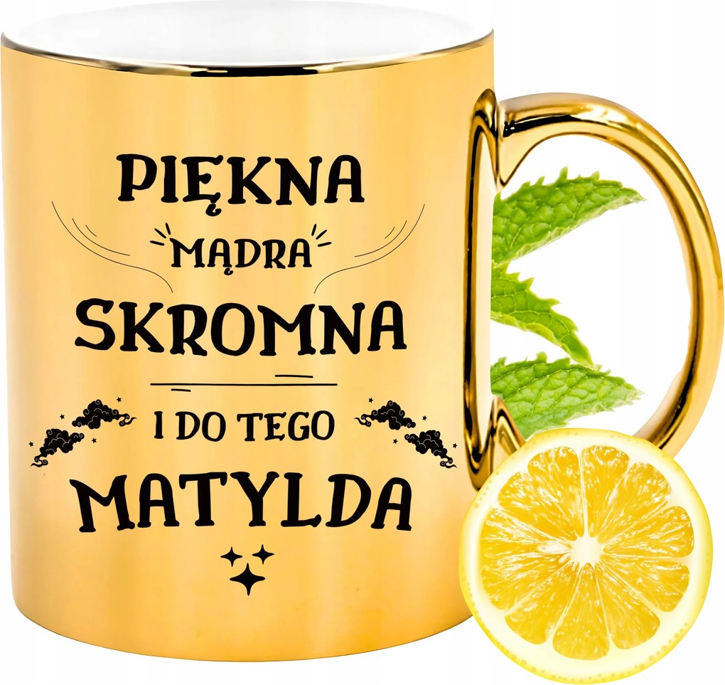 Prémium Arany Csillogó Bögre Matildának Ajándék Nyomtatott Fotóval
