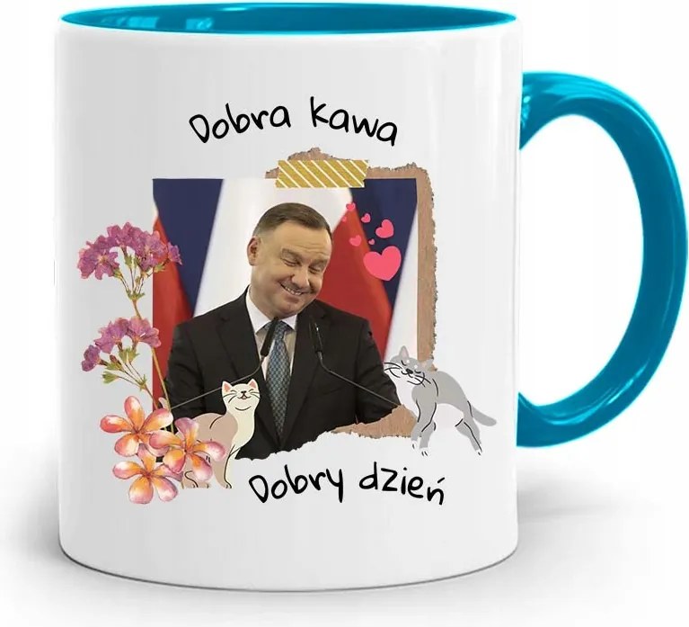 Kék Bögre Elnök András Duda Jó Kávé