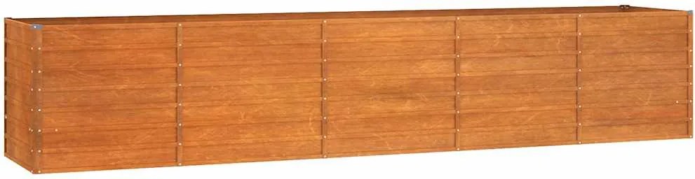 vidaXL rozsda színű corten acél kerti magaságyás 400 x 80 x 77 cm