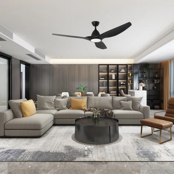 ZEVENTI - LED mennyezeti ventilátor URBINO LED/20W/230V Tuya Wi‑Fi fekete + távirányító