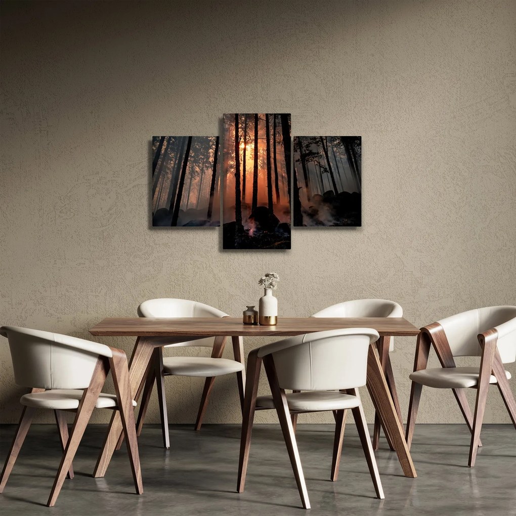 Sötét erdő képe (90x60 cm)