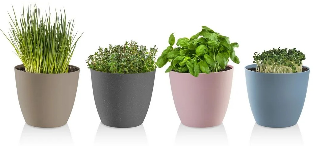 Gardenico Ella matt antracit virágtartó, átmérő 25 cm, 25 cm átmérőjű