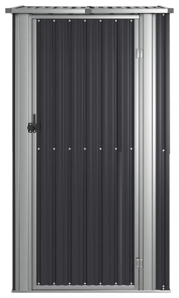 antracitszürke horganyzott acél kerti fészer 118,5x97x209,5 cm
