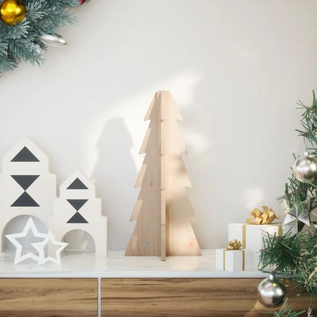 tömör fenyőfa karácsonyfa-dekoráció 49 cm
