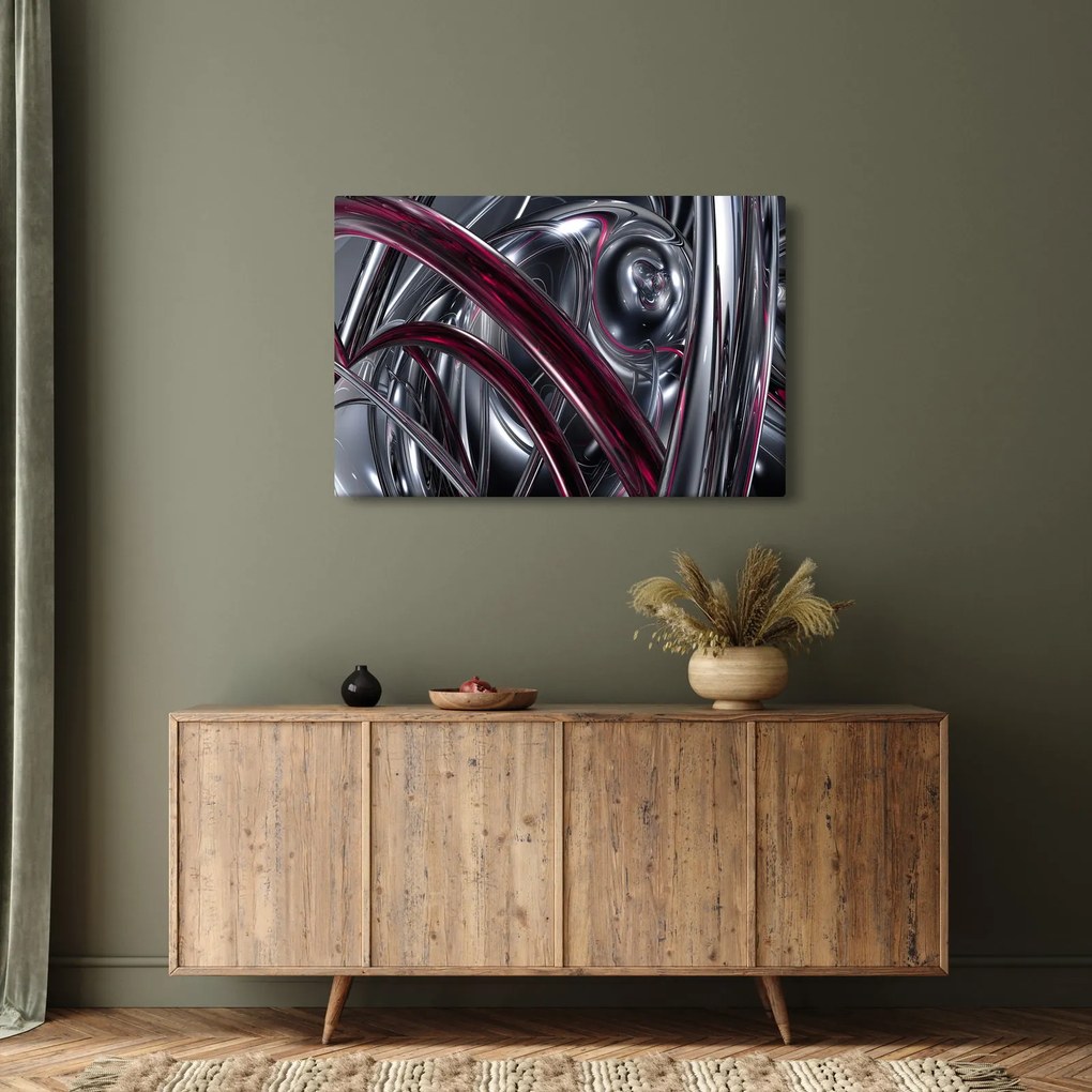 Szürke absztrakció kép (90x60 cm)