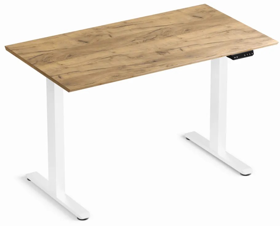 Elektromosan állítható magasságú íróasztal 138x67cm Craft tölgy / fehér | LVN System Control Flex+