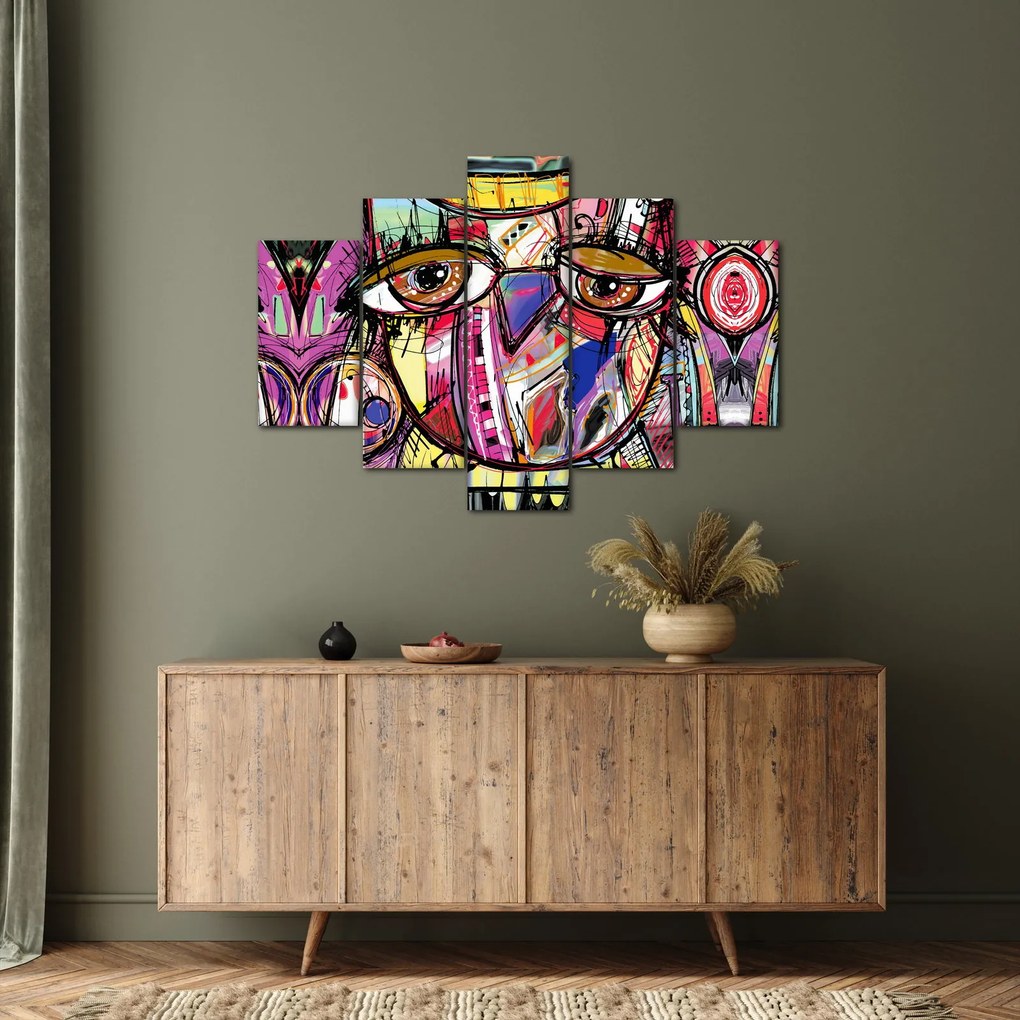 Kép - utca, művészet - bagoly (150x105 cm)
