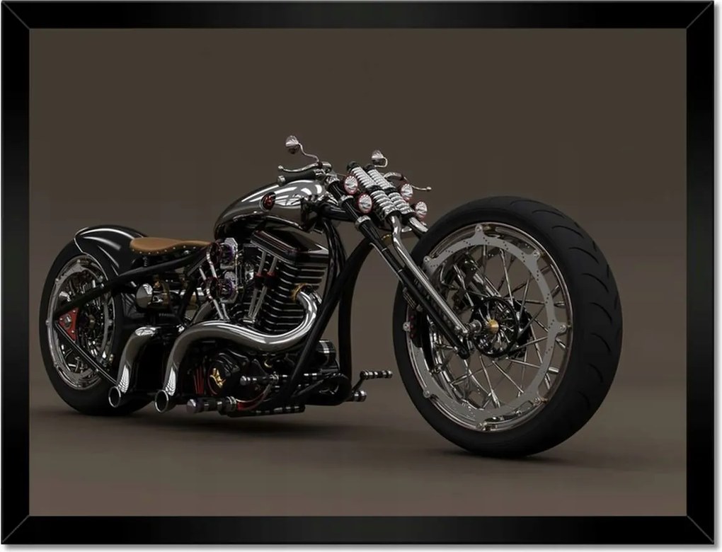 Poszterek keretben 40x30 Chopper Motorkerékpár Motor