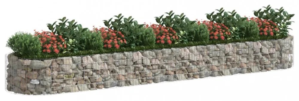 horganyzott vas gabion magaságyás 500x100x50 cm