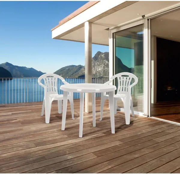 Keter 4 darab Mallorca kerti szék + Elise kerti asztal fehér AKCIÓS