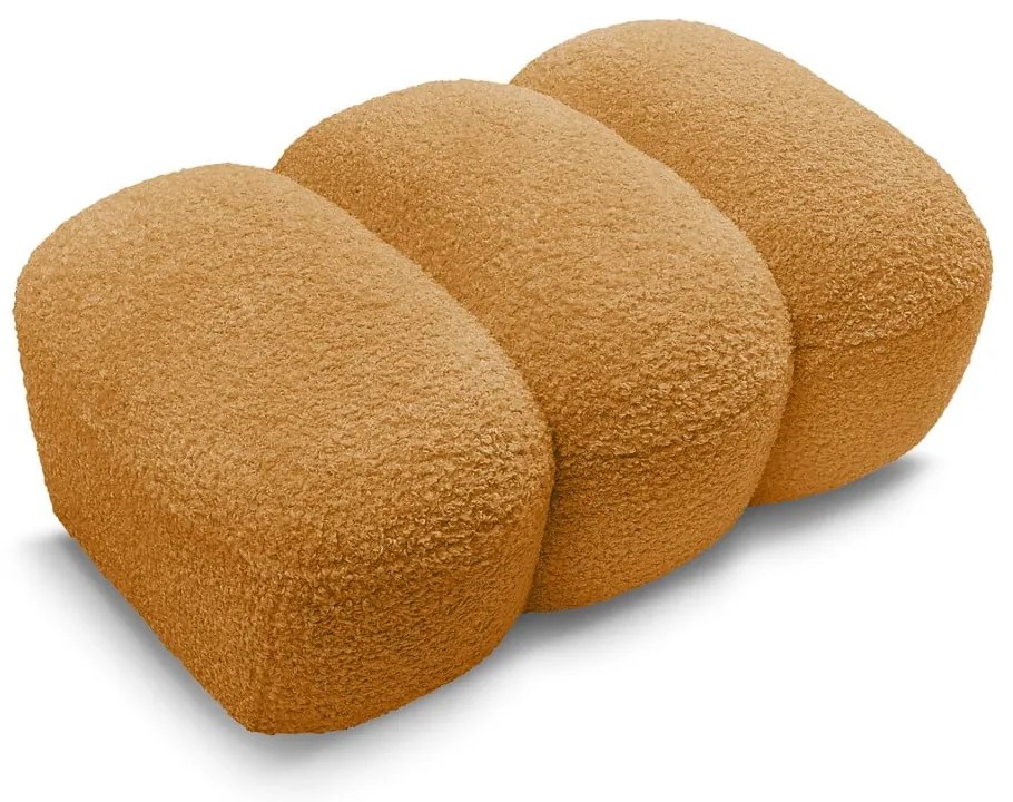 Mustársárga buklé lábtartó Hippolyte – Bobochic Paris