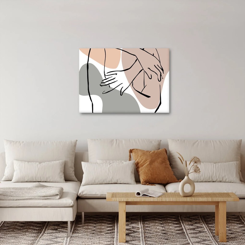 Kép - Női test vonal művészet N⁰2 (70x50 cm)