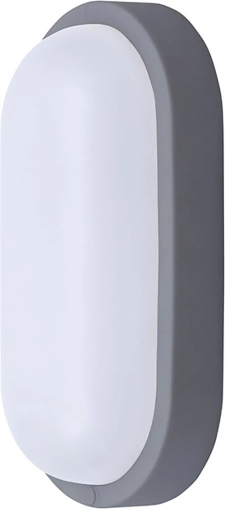 Solight Led kültéri ovális lámpa 13W 910lm 4000K IP54 szürke 21cm