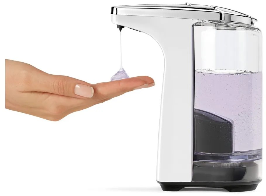 Fehér automata műanyag szappanadagoló 237 ml - simplehuman