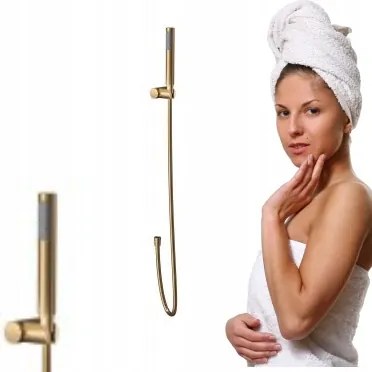 Zen zuhanyszett, szálcsiszolt réz, Easy Clean, Cersanit