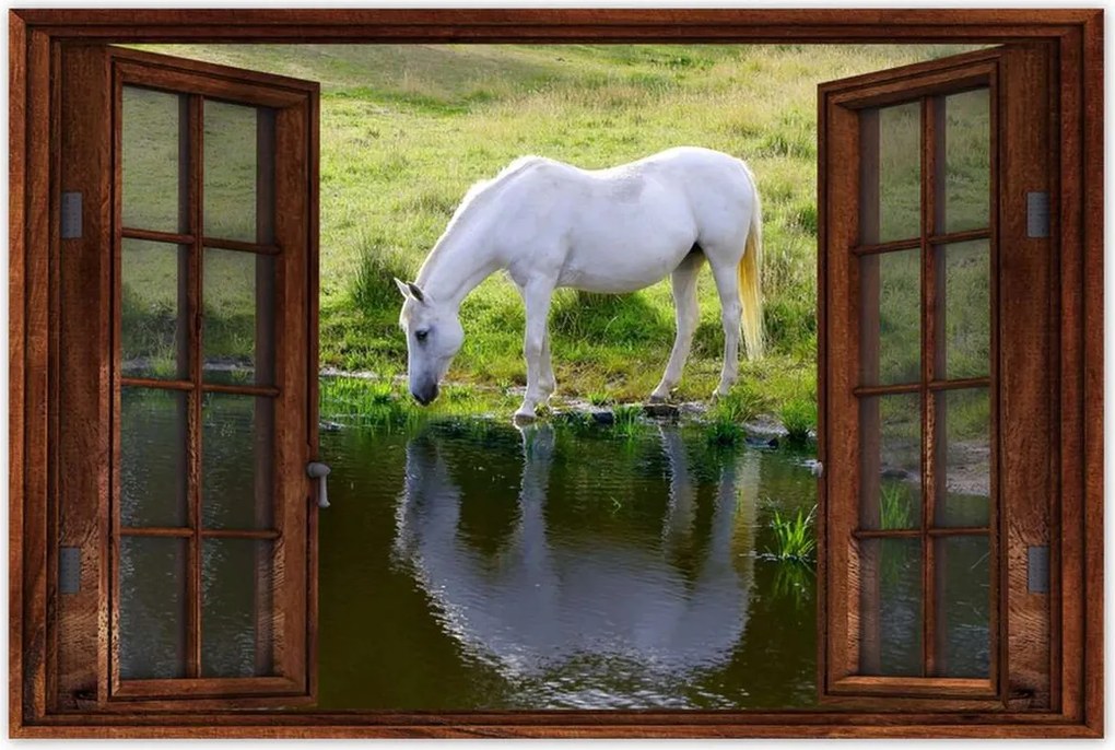 Poszterek 90x60 Fehér ló