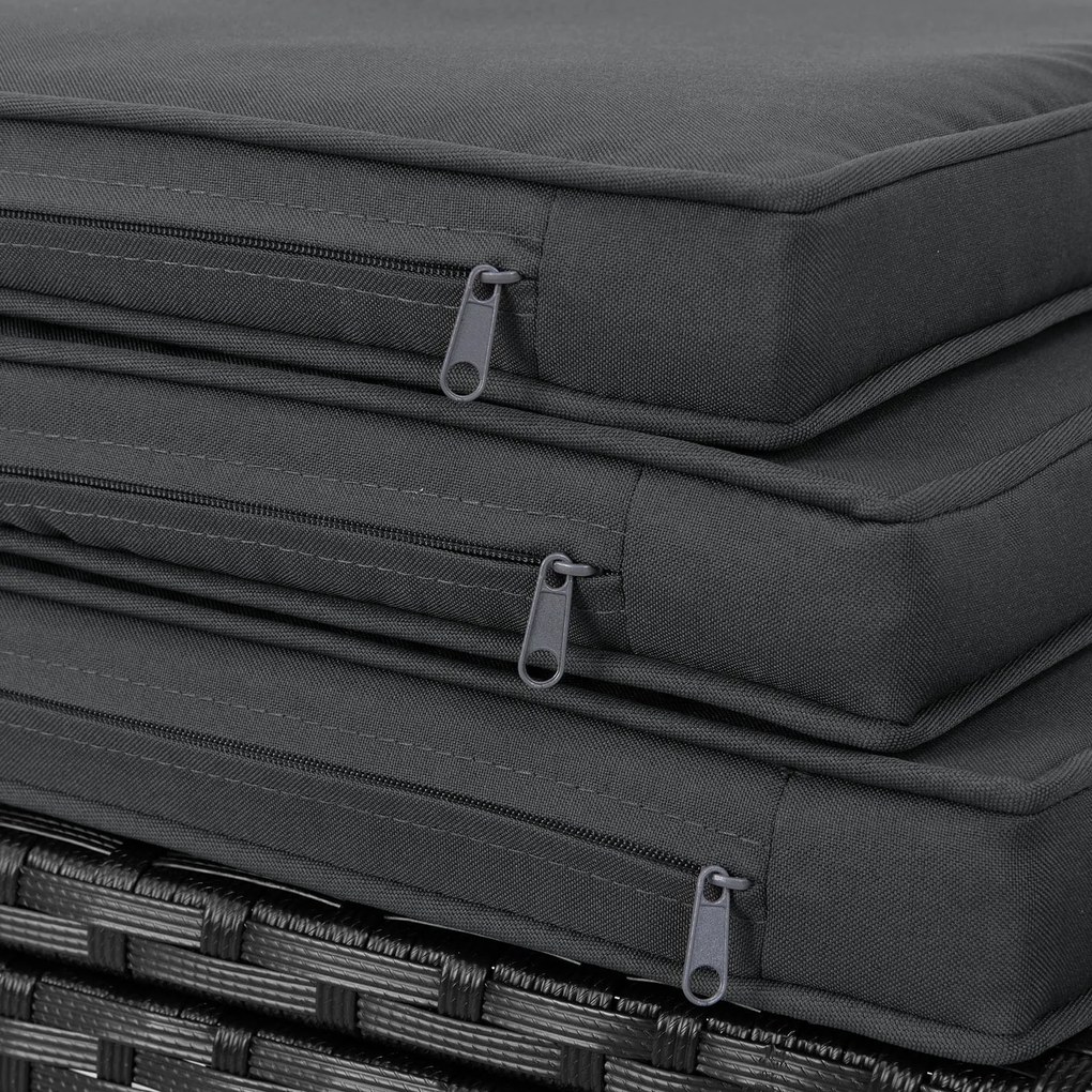 Juskys Baracoa XL kerti rattan ülőgarnitúra