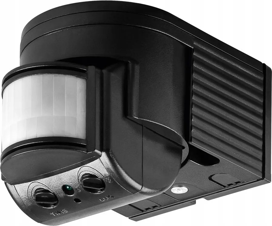 Infravörös mozgásérzékelő hatótávolság 12m IP44 Fekete