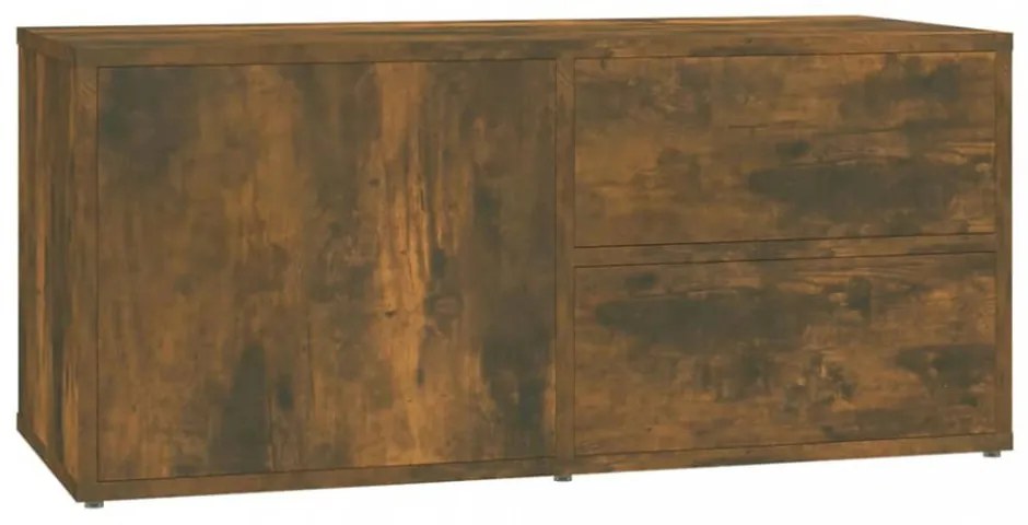 füstös tölgy színű szerelt fa TV-szekrény 80 x 34 x 36 cm