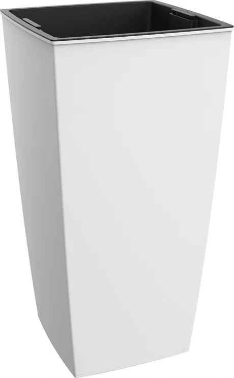 Virágtartó betéttel Lorena , sima falú Fehér 230x230x460