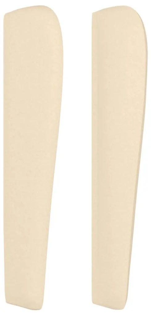 krémszínű szövet fejtámla szárnyakkal 147 x 23 x 118/128 cm