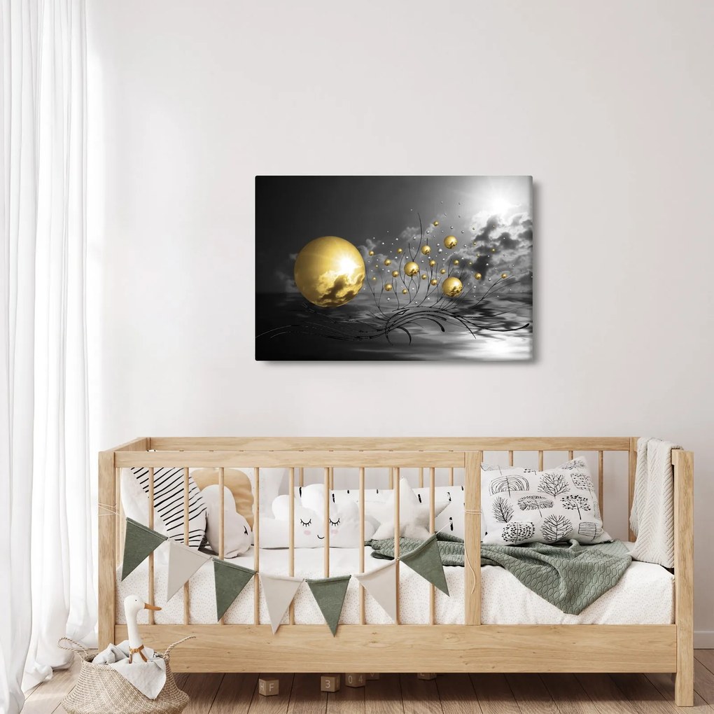 Okker gömbök képe (90x60 cm)