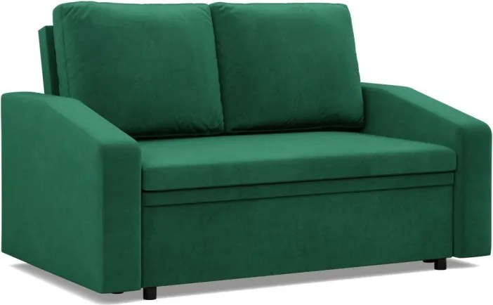 Zeus kanapé, bársony, hab töltet, döntött kartámasz, zöld