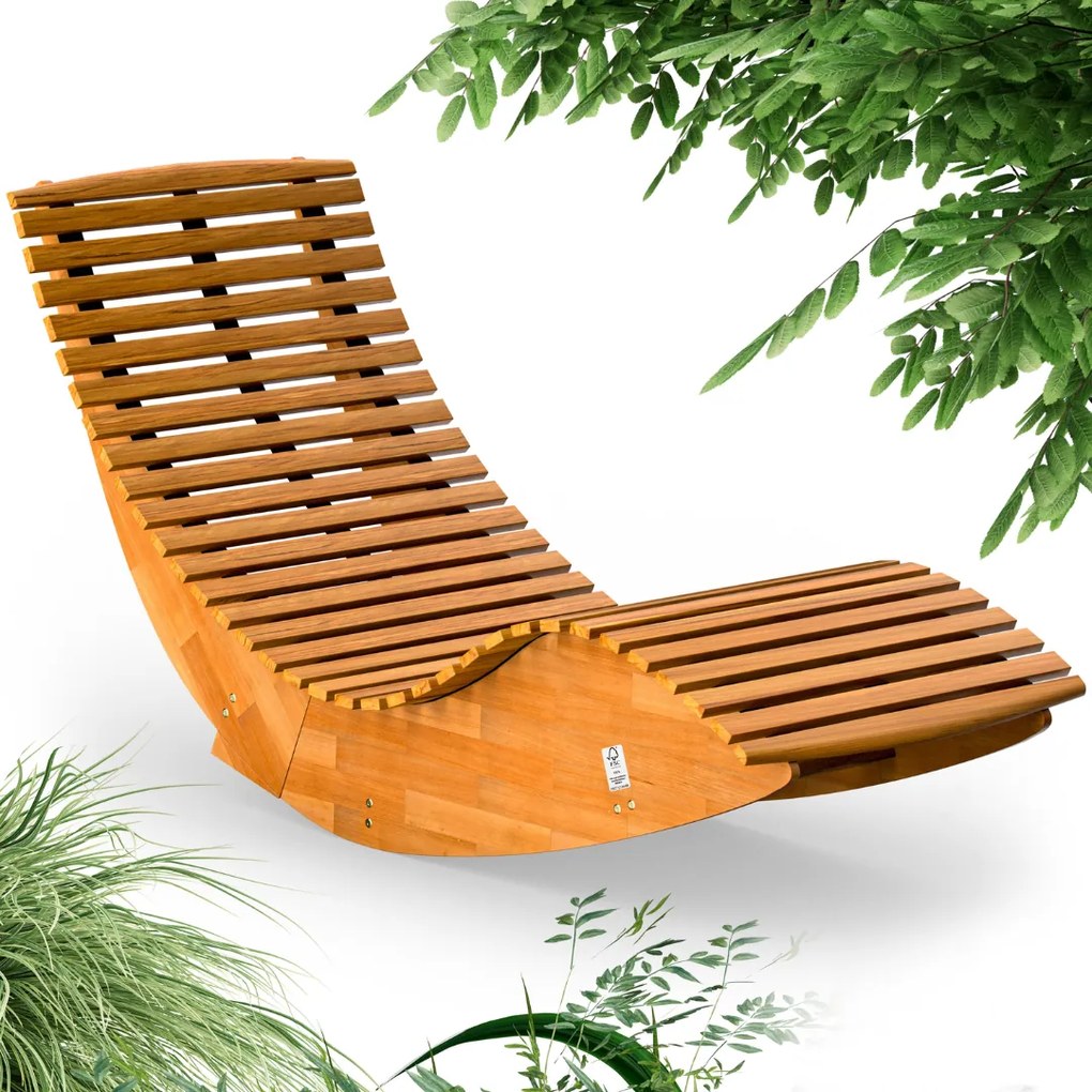 BALI függő nyugágy, 155x60x93cm, természetes barna Casaria