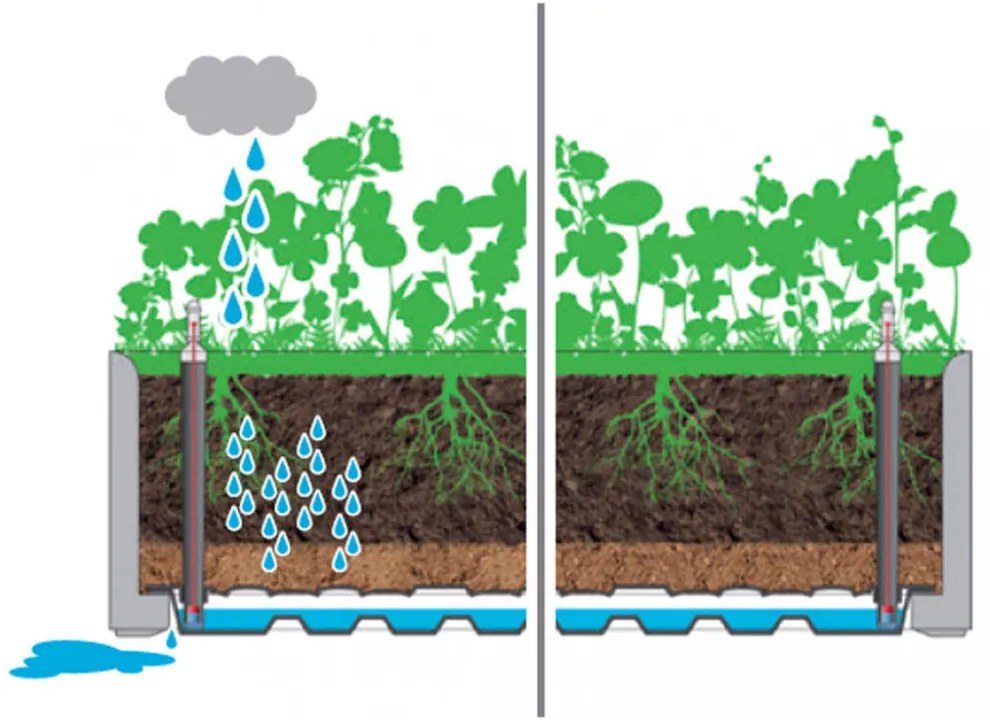 mokkaszínű kerti magaságyás öntözőrendszerrel 100 x 43 x 33 cm