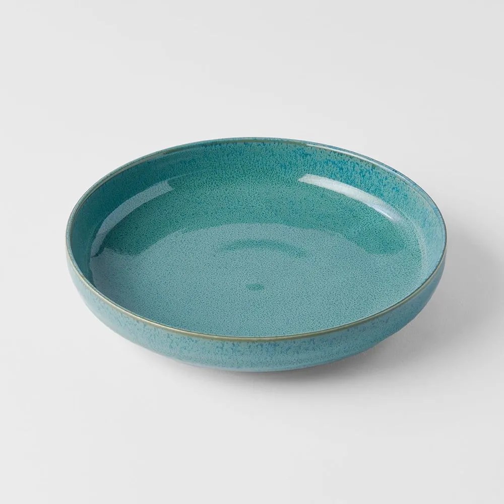 Türkiz mély kerámia tányér ø 20 cm Peacock – MIJ
