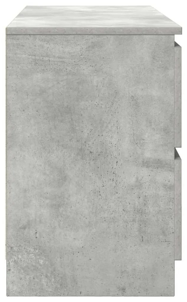 betonszürke szerelt fa TV-szekrény 100x35x54 cm