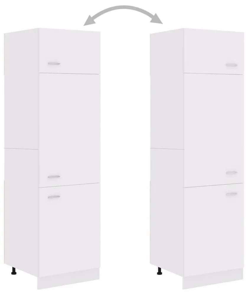 “Lyon” fehér szerelt fa szekrény hűtőhöz 60 x 57 x 207 cm