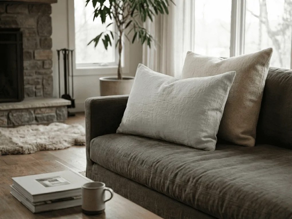 Muszlin párnahuzat PURELY 40x80 cm, világosszürke