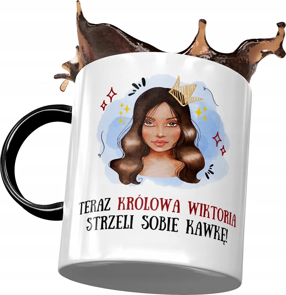 Fekete Bögre Viktória Barátnőknek Ajándék Nyomtatott Fotóval