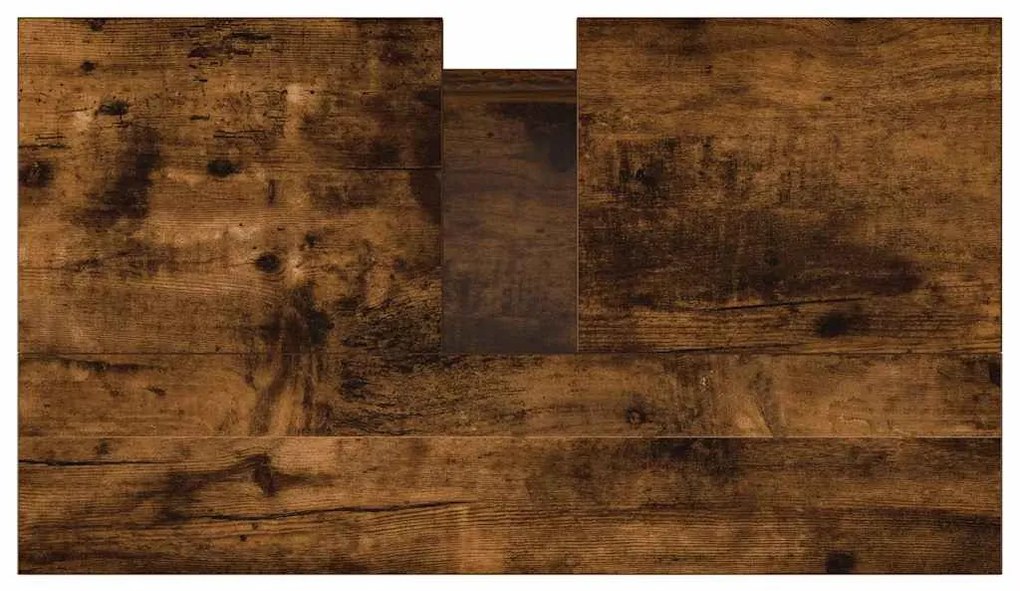 füstös tölgy színű szerelt fa fürdőszobaszekrény 58x33x60 cm