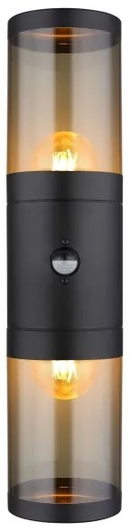 Globo 32014-2BS-Kültéri fali lámpa érzékelővel XELOO 2xE27/40W/230V IP44
