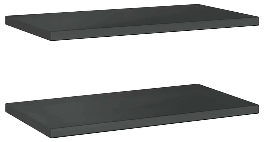 2 db fekete rozsdamentes acél fali polc 75 x 40 x 3 cm