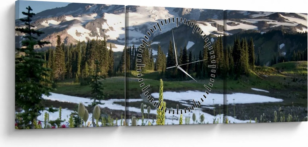 Kép - Mount Rainier (órával) (90x30 cm)