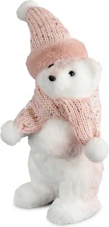 Karácsonyi mackó figura 12x11x24 fehér