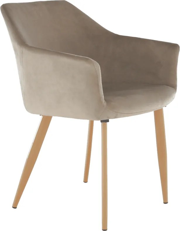 Szék, szövet Taupe szürke-barna/bükk, ODOVEL