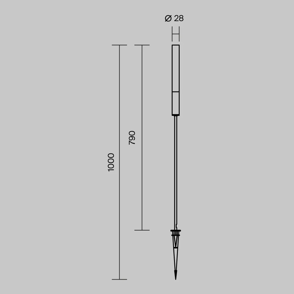 MAYTONI O487FL-L3GF3K1 FLARE Modern Kültéri Állólámpa Szürke LED IP65