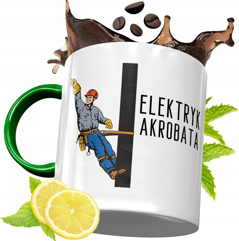 Zöld Bögre Villanyszerelőnek Születésnapi Ajándék fényképes nyomtatással