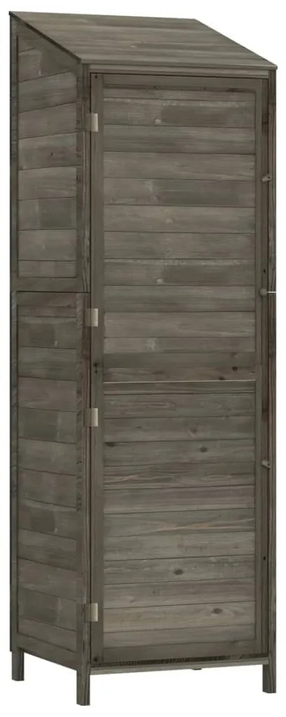antracit tömör fenyőfa kerti fészer 55x52x174,5 cm