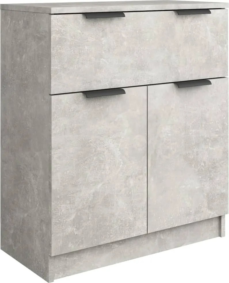 vidaXL betonszürke szerelt fa tálalóasztal 60 x 30 x 70 cm