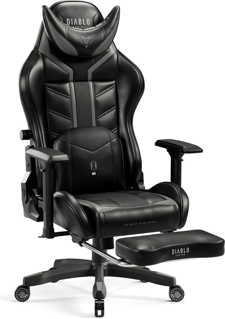 Gamer szék műbőr Normal Size, fekete-szürke: Diablo X-Ray 2.0