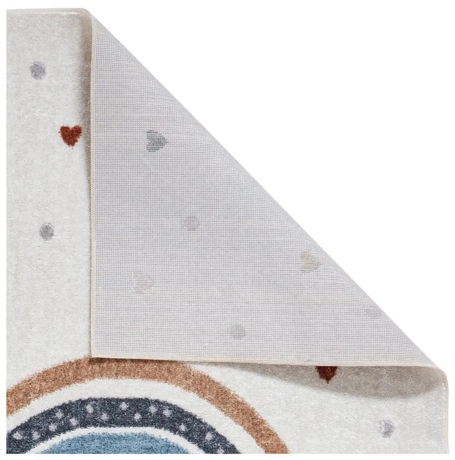 Krémszínű gyerek szőnyeg 80x150 cm Vida Rainbow – Think Rugs