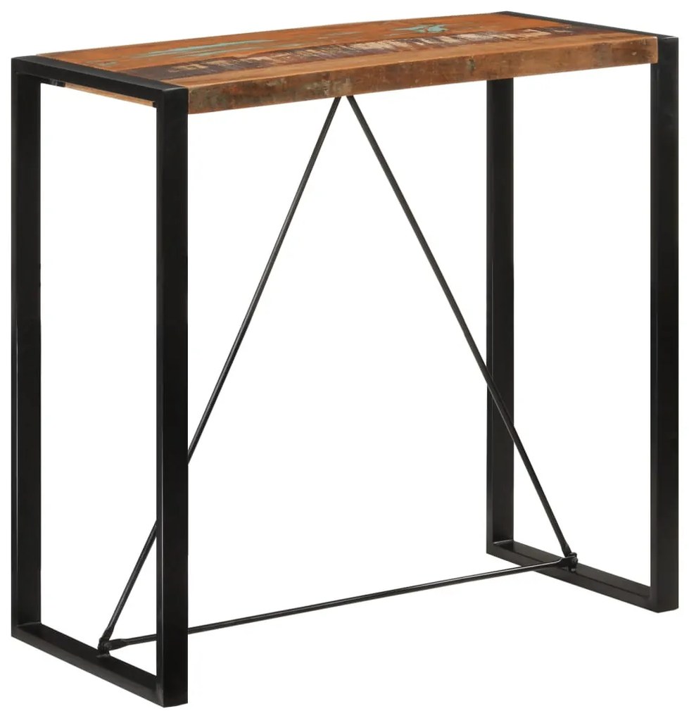 tömör újrahasznosított fa bárasztal 110x55x110 cm
