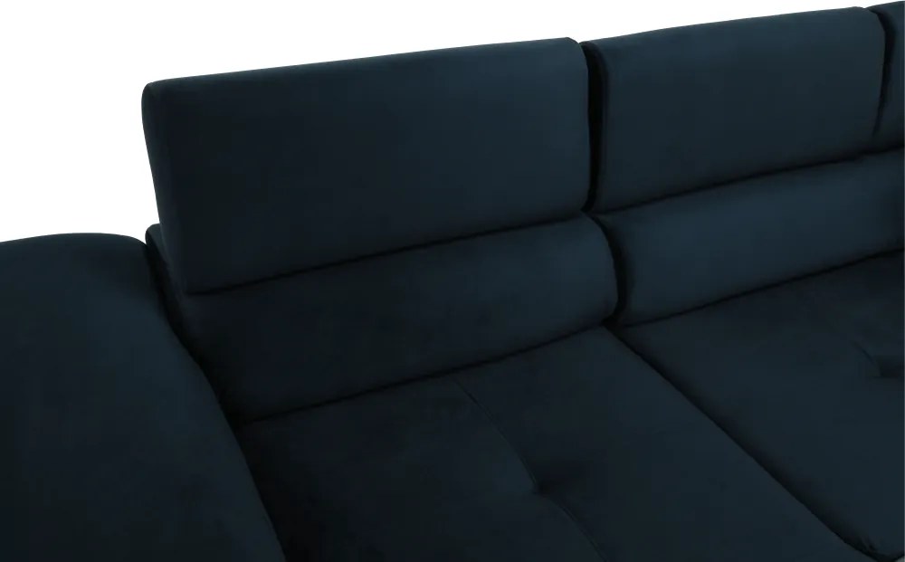 Sarokülőgarnitúra, kék, balos kivitel, AMARETA