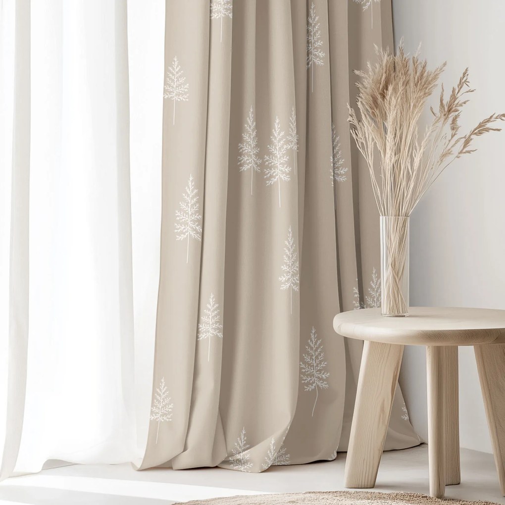 Goldea pamut drapéria - északi fenyők 200x150 cm