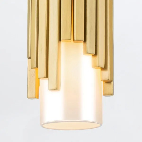 Elstead MARVELE-MP-AB-OPAL - MARVELE rúdról függő csillár 1xE14/40W/230V aranyszínű